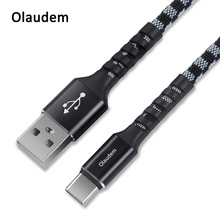 Olaudem 5V 2A Nylon Braided Mobile Phone Cables USB Type C Cable LG G6 Fast Charging USB-C Cable for Huawei Samsung CB0100 2024 - buy cheap