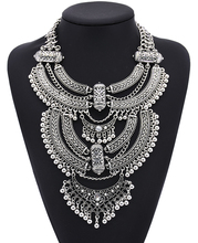 Vintage Statement Big Choker Necklace Women Maxi Power Gypsy Pendant Necklace Female Indian Ethnic Large Collar Necklace Jewelry 2024 - buy cheap