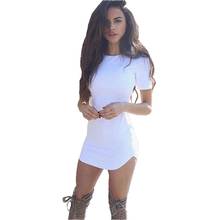 Slim Bandage Bodycon Women Dress Party Cocktail Short Mini Dress Summer Casual Solid Dress 2024 - buy cheap