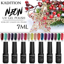 KADITION Glitter Neon UV Gel Nail Polish Effect Acrylic Gel Lacquer Soak Off Colorful Gel Varnish Hybrid Gellak Lucky Gel Paint 2024 - buy cheap