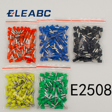 E2508 Tube insulating terminals 2.5MM2 100PCS/Pack Insulated Cable Wire Connector Insulating Crimp Terminal Connector E- 2024 - buy cheap