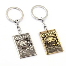 MS Jewelry ONE PIECE Wanted Poster Key Chain Luffy Warrant Key Rings For Gift Chaveiro Car Keychain Anime Key Holder Souvenir 2024 - buy cheap