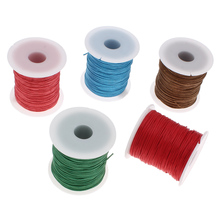 24 Color 100Yards Spool 1MM Waxed Cotton Cord Thread Cord Plastic String Strap DIY Rope Bead Necklace European Bracelet Making 2024 - buy cheap