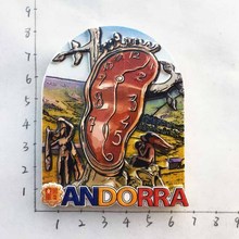 Pequeno país europeu Andorra único original lembrança adesivos geladeira magnética 2024 - compre barato