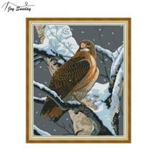 Joy Sunday Falcon Dmc Cross Stitch Kits Sale Aida Canvas Animal Patterns Embroidery Kit DIY Hand Needlework Cross Stitch Threads 2024 - buy cheap