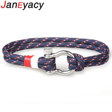 Hot Soldier Style Sport Camping Parachute cord Survival Bracelet Men Women with Stainless Steel Shackle Buckle Fashion Pulseira 2024 - buy cheap