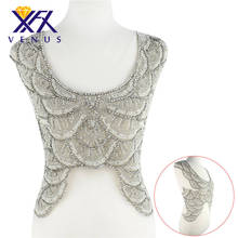 XINFANGXIU-Parches de cristal hechos a mano para coser, con cuentas, perlas, diamantes, abalorios, bordados, adornos para boda 2024 - compra barato