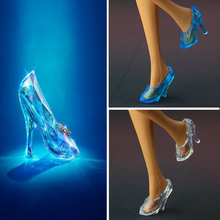 Новинка 2020, модная обувь с кристаллами для куклы Барби, Высококачественная синяя обувь для куклы Золушки, бесплатная доставка 2024 - купить недорого
