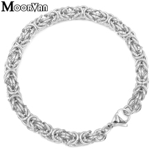 Moorvan stainless steel chains byzantine for men,new bracelet man 2018,vintage jewelry PUNK,ROCK,WHOLESALE,VB018 2024 - buy cheap
