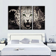 HD Wall Art Poster Painting Printed Home Decoration 3 Panel Animal Leopard Living Room Modular Cuadros Canvas Pictures Framed 2024 - buy cheap