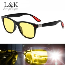 Classic Square Night Vision Sunglasses Men Women Car Driving Glasses Rivet Polarized Sunglasses Yellow Lens Driver Goggles UV400 2024 - buy cheap