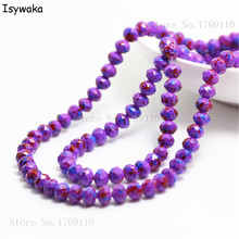 Isywaka Fashion 4x6mm 50pcs Rondelle  Austria faceted Crystal Glass Beads Loose Spacer Round Beads for Jewelry Making No.02R6 2024 - buy cheap