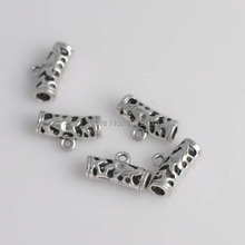 Free shipping 20PCs Antique Silver Bail Beads Spacer Beads Fit Charm Bracelet  22x13mm YTC0050 2024 - buy cheap