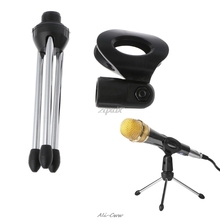 Folding Adjustable Desktop Handheld Mic Microphone Clip Holder Stand Tripod A-1 2024 - buy cheap