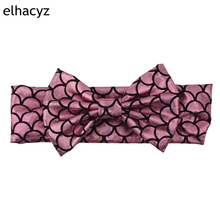 1PC Retail New Chic Girl 5" Printed Hair Bow Headband Mermaid DIY Hair Accessories For Kids Headwrap Headwear Women Party Wear 2024 - buy cheap