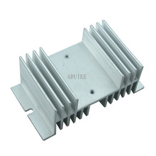 1pc Single W shape Aluminum Phase Solid State Relay SSR Heat Sink Small Type Heat Dissipation 10A to 100A radiator 70*125*50 2024 - buy cheap