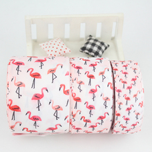 Red flamingo printed grosgrain ribbon DIY handmade materials,wedding gift wrap 16mm 22mm 25mm 38mm 57mm 75mm 2024 - buy cheap