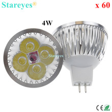 Free shipping 60 pcs Dimmable  3 Watt 4 Watt MR16 AC&DC12V LED Spotlight Downlight lamp droplight bulb LED Lighting led light 2024 - buy cheap