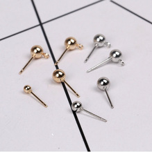 5pairs(10pieces) DIY Stud Earrings Accessories 3-4-5-6mm Round Ball End Metal Handmade Earring Jewelry Making Findings Handwork 2024 - buy cheap