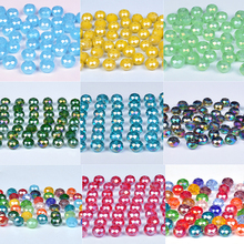 Contas de cristal áustria coloridas, contas de vidro natural rondelle com corte facetado 4mm 6mm 8mm para decoração de joias diy 2024 - compre barato
