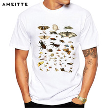 AMEITTE Collection of Insects T-Shirt Funny bugs/butterfly Printed T Shirt Men's High Quality Geek Style Streetwear Tops Tee 2024 - buy cheap