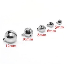 5/6/8/10mm Stainless Steel Jingle Bells Pendants Hanging Christmas Ornaments Christmas Decorations Party DIY Crafts Accessories 2024 - buy cheap