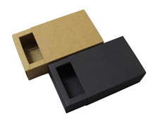 20pcs/lot-6.5*6.5*3cm Small Size Black Kraft Paper Drawer Box Handmade Soap Craft Jewel Macaron Packaging Party Gift Boxes 2024 - buy cheap