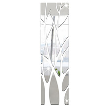 Акриловые зеркальные настенные наклейки в форме дерева, 11,56x53,14 дюйма, 3D наклейки «сделай сам» на стену, украшение для фона телевизора, домашний декор, современное искусство 2024 - купить недорого
