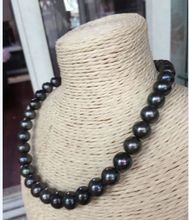 Collar de perlas redondas de tahitiano, collar de perlas negras AAA ++ de 10-11mm, 19nch 2024 - compra barato