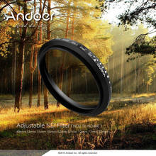 Регулируемый Фильтр нейтральной плотности Andoer 55 мм ND Fader ND2 to ND400 для цифровой зеркальной камеры Canon Nikon 2024 - купить недорого