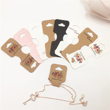 100Pcs/Lot Jewelry Display Hang Card For Necklace Bracelet 9x3.5cm Jewelry Accessory Packaging Card Printing Necklace Cards 2024 - buy cheap