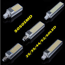 Светодиодная лампа-кукуруза SMD 5050, светодиодная лампа 180 градусов, фотолампа 5 Вт, 7 Вт, 9 Вт, 11 Вт, 13 Вт, светодиодное освещение E27 G24, светодиодная лампа 2024 - купить недорого