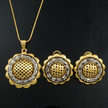 Dubai conjunto de colar de ouro para as mulheres brincos do parafuso prisioneiro jóias pingentes colar conjuntos de jóias de casamento indiano 2024 - compre barato