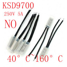 2PCS KSD9700 250V 5A Bimetal Disc Temperature Switch N/O Thermostat Thermal Protector 40~135 degree centigrade 2024 - buy cheap