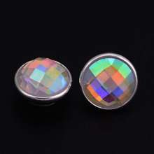 Miasol 12 MM alta calidad Arco Iris color cristal facetado joyería con 925 Chapado en plata DIY pulseras 2024 - compra barato