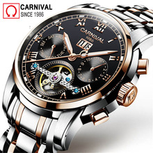 Carnival Tourbillon Automatic Watch Men Business Mens Mechanical Watches Top Brand Luxury Wristwatch Clock Relogio Masculino 2024 - buy cheap