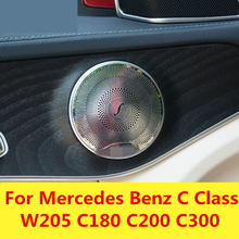 Car Door Audio Speaker Frame Decoration Cover Trim Interior decoration Accessories For Mercedes Benz C Class W205 C180 C200 C300 2024 - buy cheap