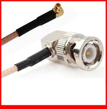 10 pcs  15CM RF Cable Assembly BNC Plug RA to MMCX Plug RA COAXIAL Cable RG316 2024 - buy cheap