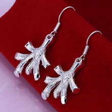 925 jewelry silver plated ,fashion jewelry For Women, Leaf Earrings E067 /PNEKIQYF JIGNRALZ E067 2024 - buy cheap