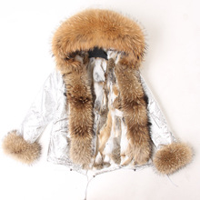 2020 Real Fur Coat Winter Jacket Women Long Parka Big Natural fox fur Collar Hood Thick Warm Real Rabbit fur Liner 2024 - buy cheap