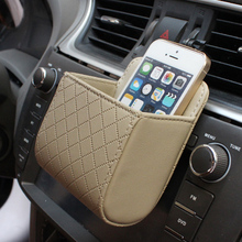 Car vent mobile phone holder storage bag PU leather for Audi Q3 Q5 SQ5 Q7 A1 A3 S3 A4 S4 RS4 RS5 A5 A6 S6 C6 C7 S5 A7 S7 A8 2024 - buy cheap