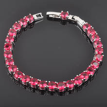 FAHOYO 925 Sterling Silver Red Zircon Trendy For Women CZ Jewelry Sets Bracelet Necklace Pendant Earrings Ring QS0172 2024 - buy cheap