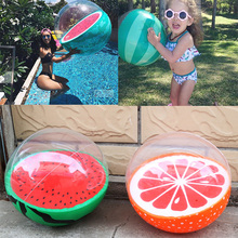 28cm 3D Inflatable Watermelon Orange Shape Water Balloons Beach Ball Summer Swimming Pool Game Sport Float Toys for Adult kids 2024 - buy cheap