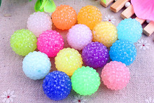 Kwoi vita Jelly  Mixed Color Clear Resin Rhinestone Ball  beads Wholesales  AAA Quality 20mm Chunky 100pcs/lotfor Kids  Jewelry 2024 - buy cheap