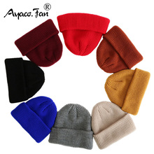 Gorros tejidos boinas para hombre y mujer, gorras de Color liso con Cabeza corta para exteriores, cálido, 2021 2024 - compra barato