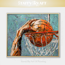 Художественная ручная роспись стены Искусство Slam dunk Oi Картина на холсте поп Изобразительное искусство Игра В Баскетбол Slam Dunk картина маслом для настенного искусства 2024 - купить недорого