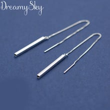 DreamySky Brand Ear Jewelry Wholesale Silver Color  Long Line Earrings For Women Ladies Gifts femme Pendientes 2024 - buy cheap