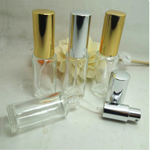 15ML 15CC Glass Perfume Bottle with Gold Cap Silver Lid Atomizing Spayer, Parfum Atomizer Packing Refillable Bottle, 40pcs/Lot 2024 - buy cheap