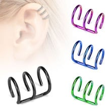 Men's Women's Clip-on Earrings Non-piercing Ear Cartilage Cuff Eardrop Ear Clip mix 7 color wholesales 2024 - buy cheap