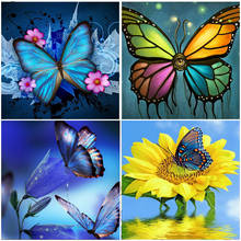 5D Diamond Painting Butterfly Resin Full Square Drill Home Decoration Gift Mosaic Animal Art 3D Crystal Cross Stitch Embroidery 2024 - buy cheap